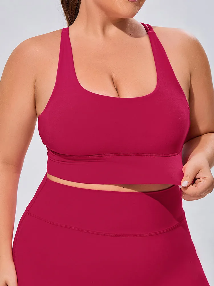 Seamless High Elastic Breathable Sports Bra and Leggings Two-Piece Fitness Set