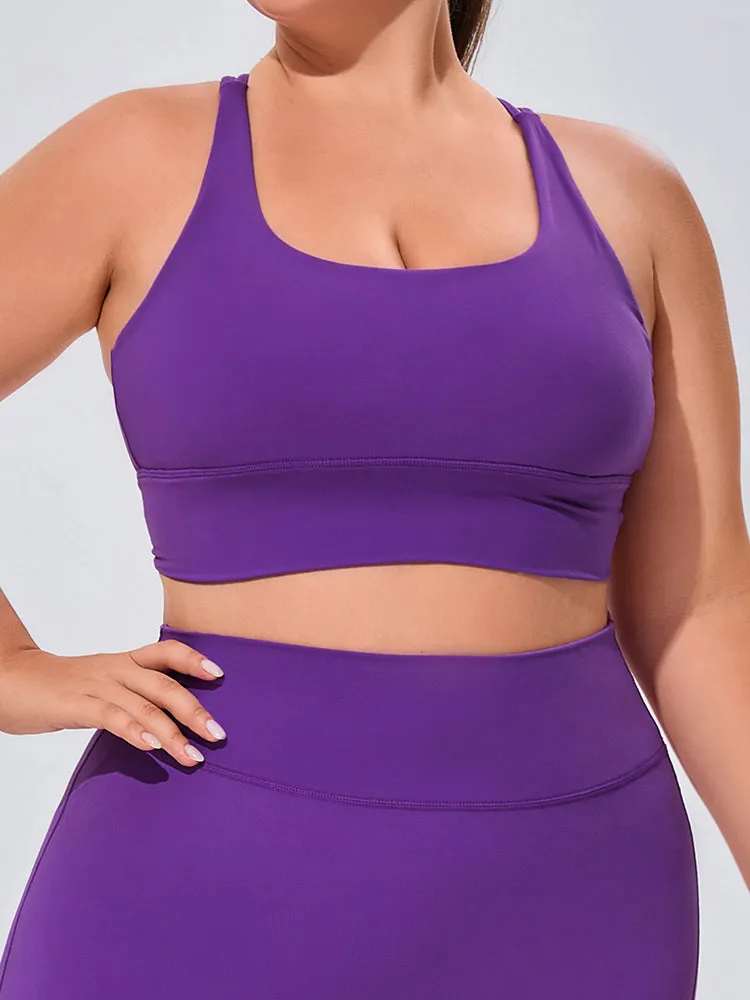 Seamless High Elastic Breathable Sports Bra and Leggings Two-Piece Fitness Set