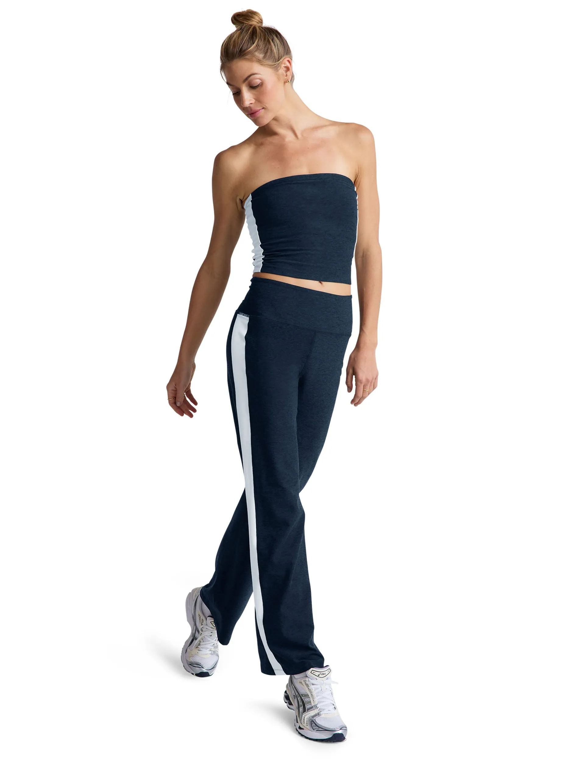 Spacedye Line Up Wide Leg Pant - Nocturnal Navy/Cloud White