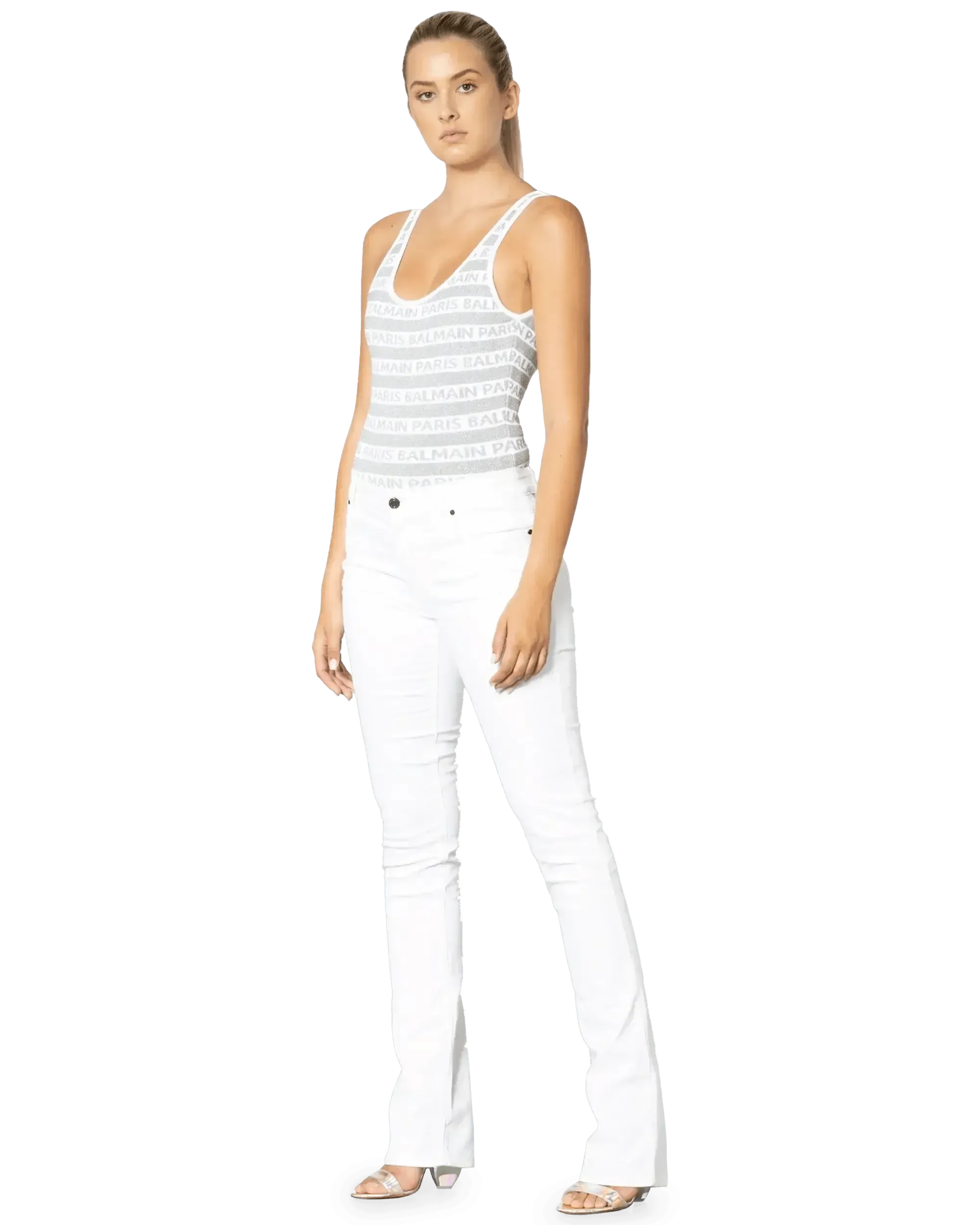 Striped Logo Bodysuit