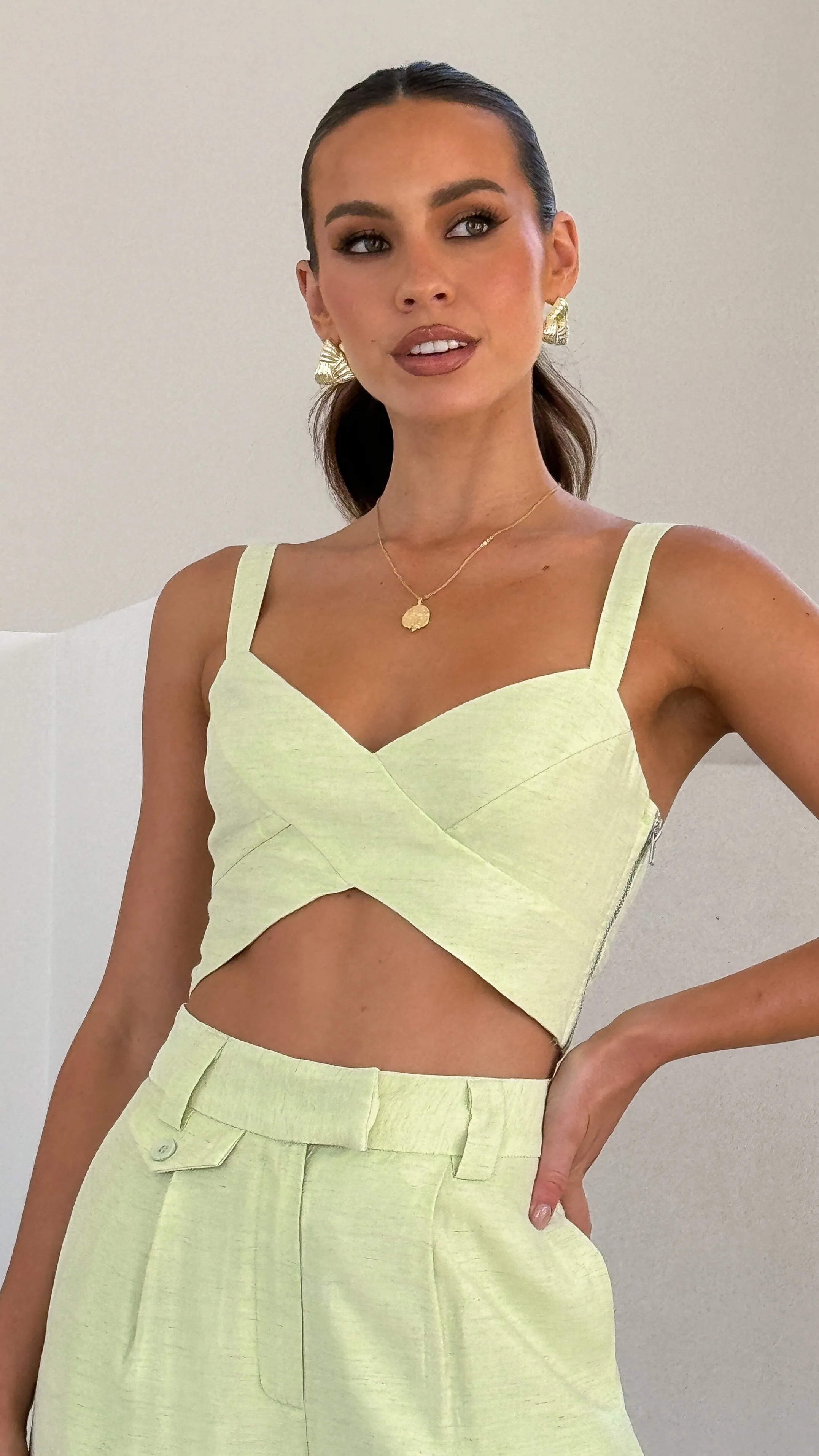 Toni Crop Top - Lime