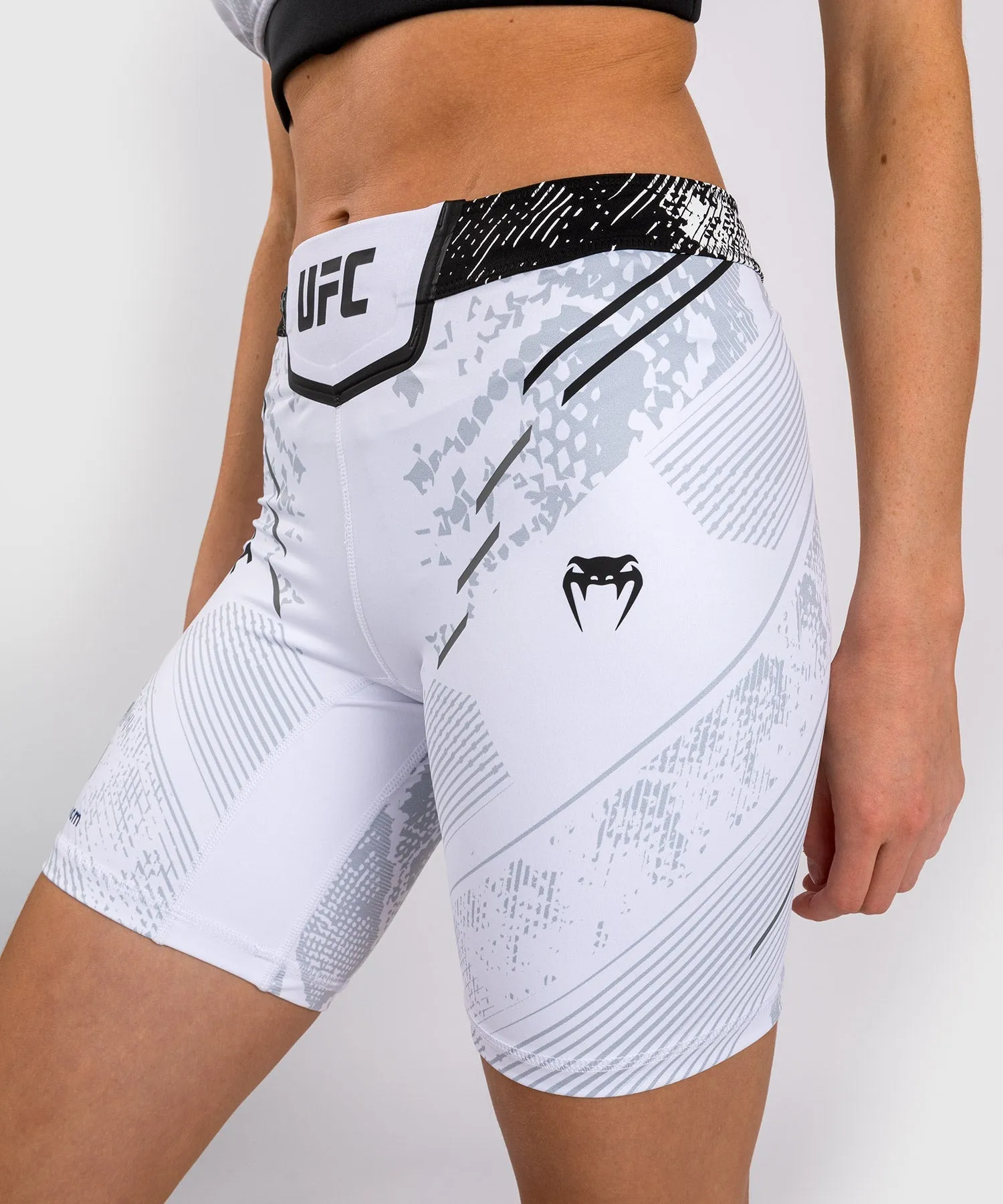 UFC Adrenaline by Venum Personalized Authentic Fight Night Women’s Vale Tudo Short - Long Fit - White