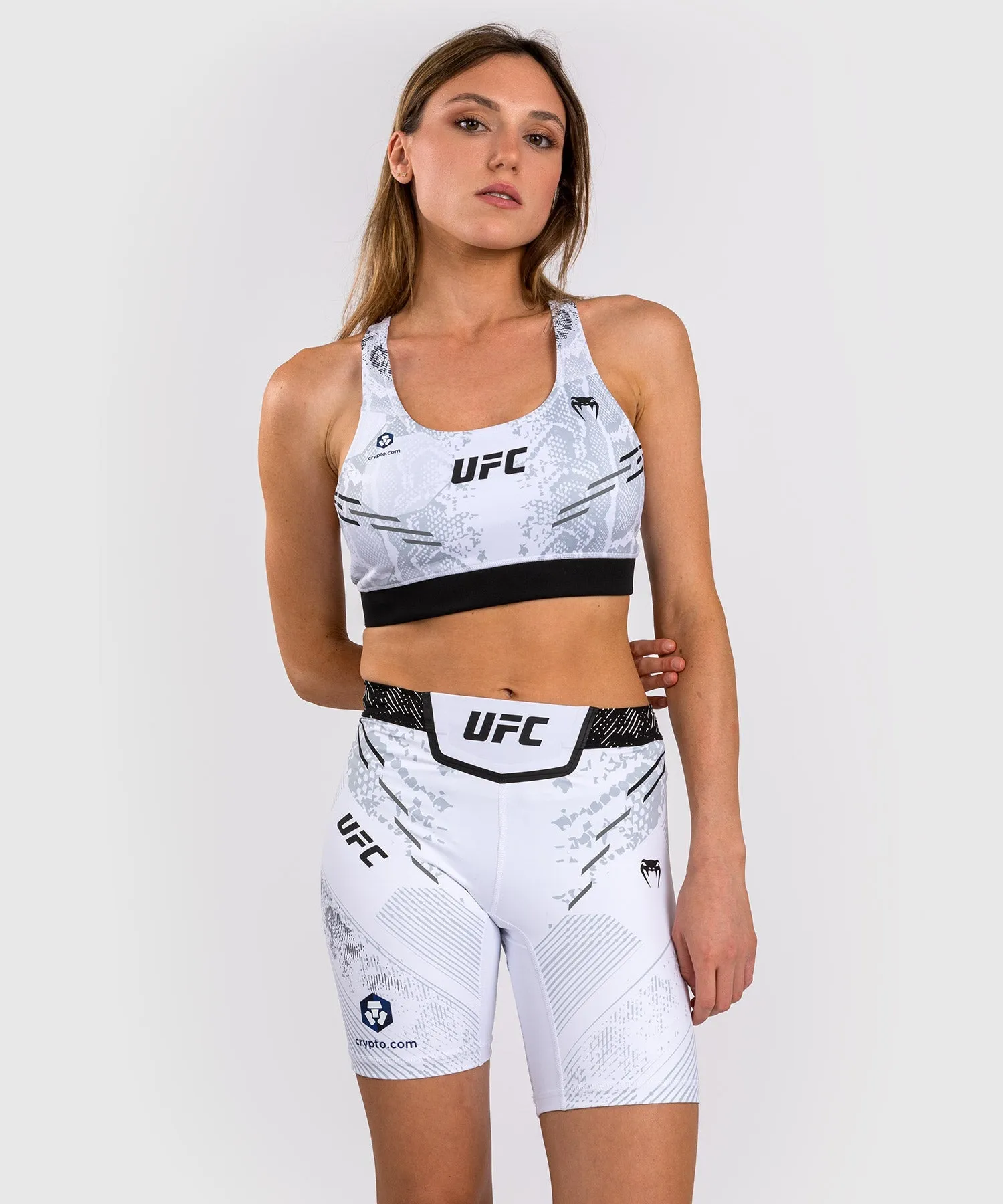 UFC Adrenaline by Venum Personalized Authentic Fight Night Women’s Vale Tudo Short - Long Fit - White