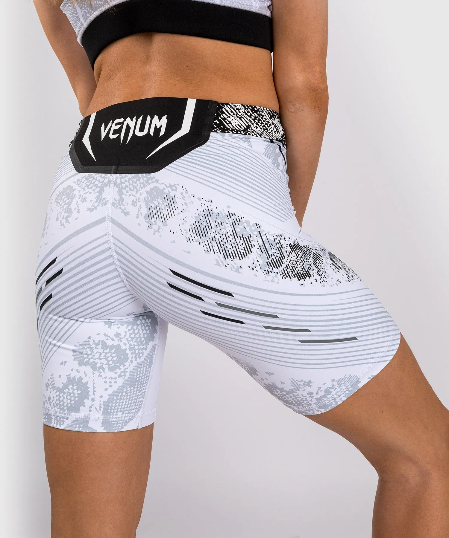 UFC Adrenaline by Venum Personalized Authentic Fight Night Women’s Vale Tudo Short - Long Fit - White