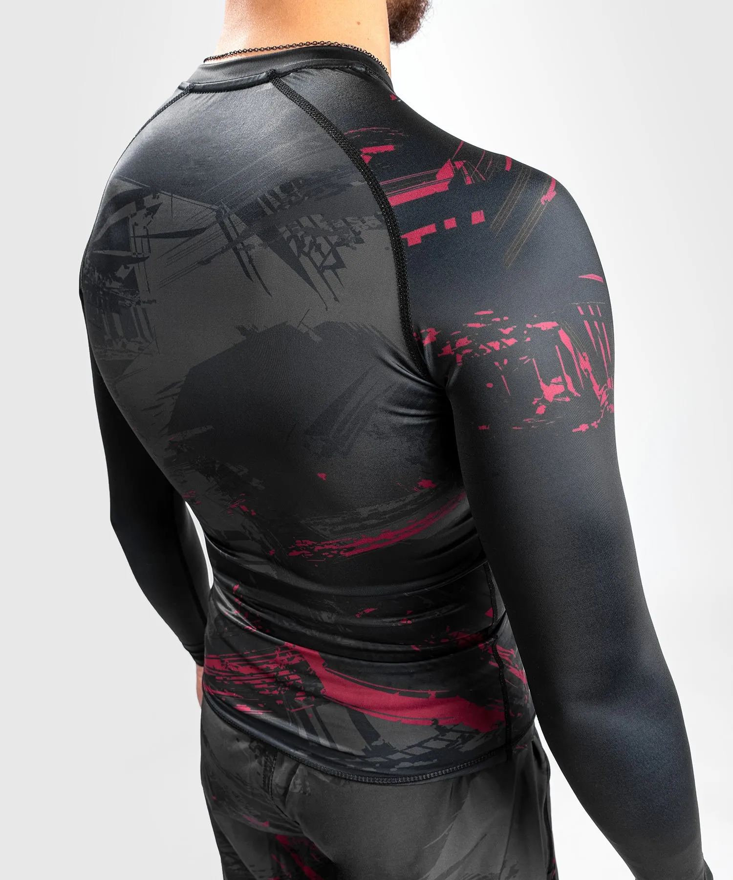 UFC Venum Authentic Fight Week Men’s 2.0 Performance Long Sleeve Rash Guard - Black/Red