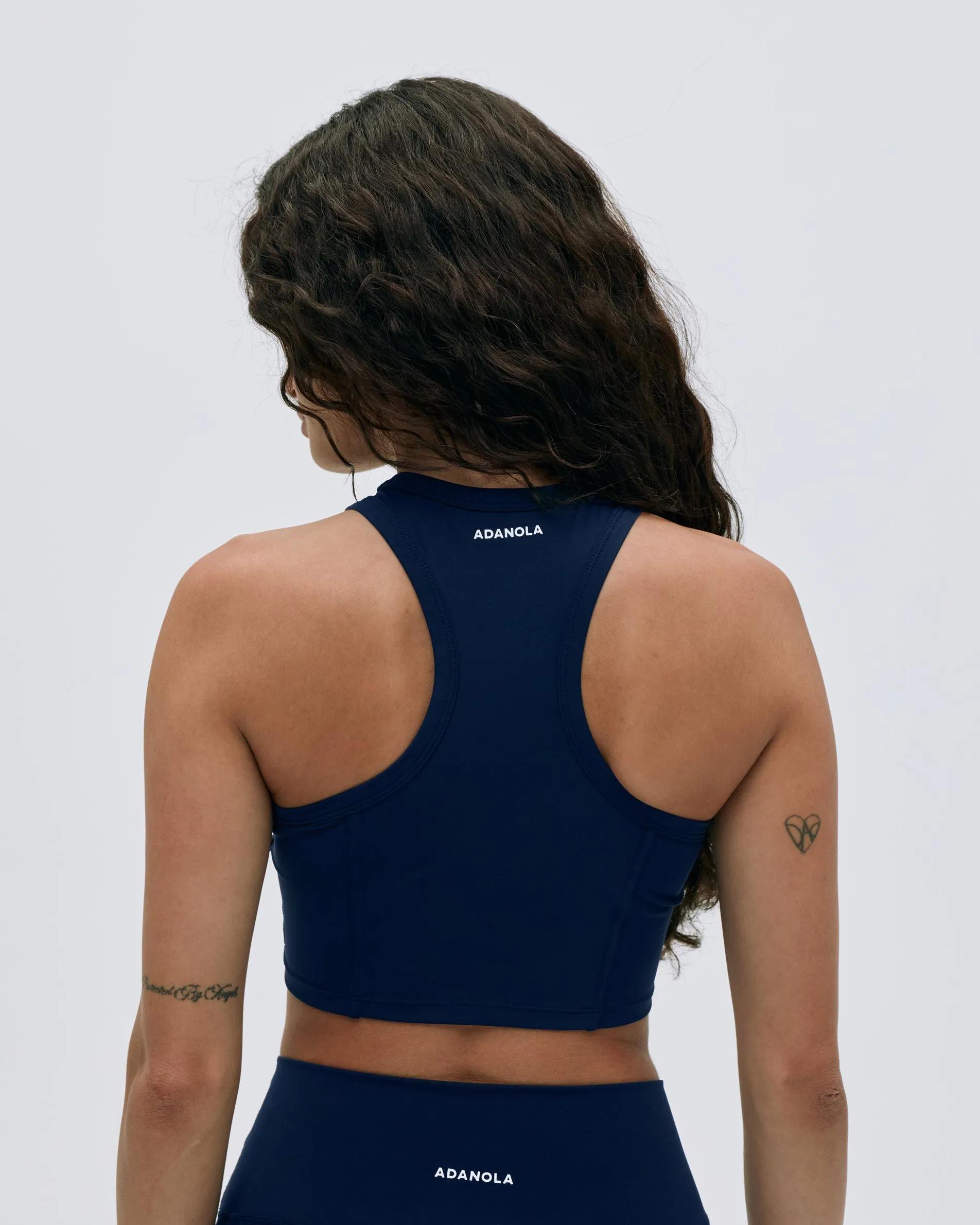 Ultimate Binding Detail Tank Bra - Navy Blue