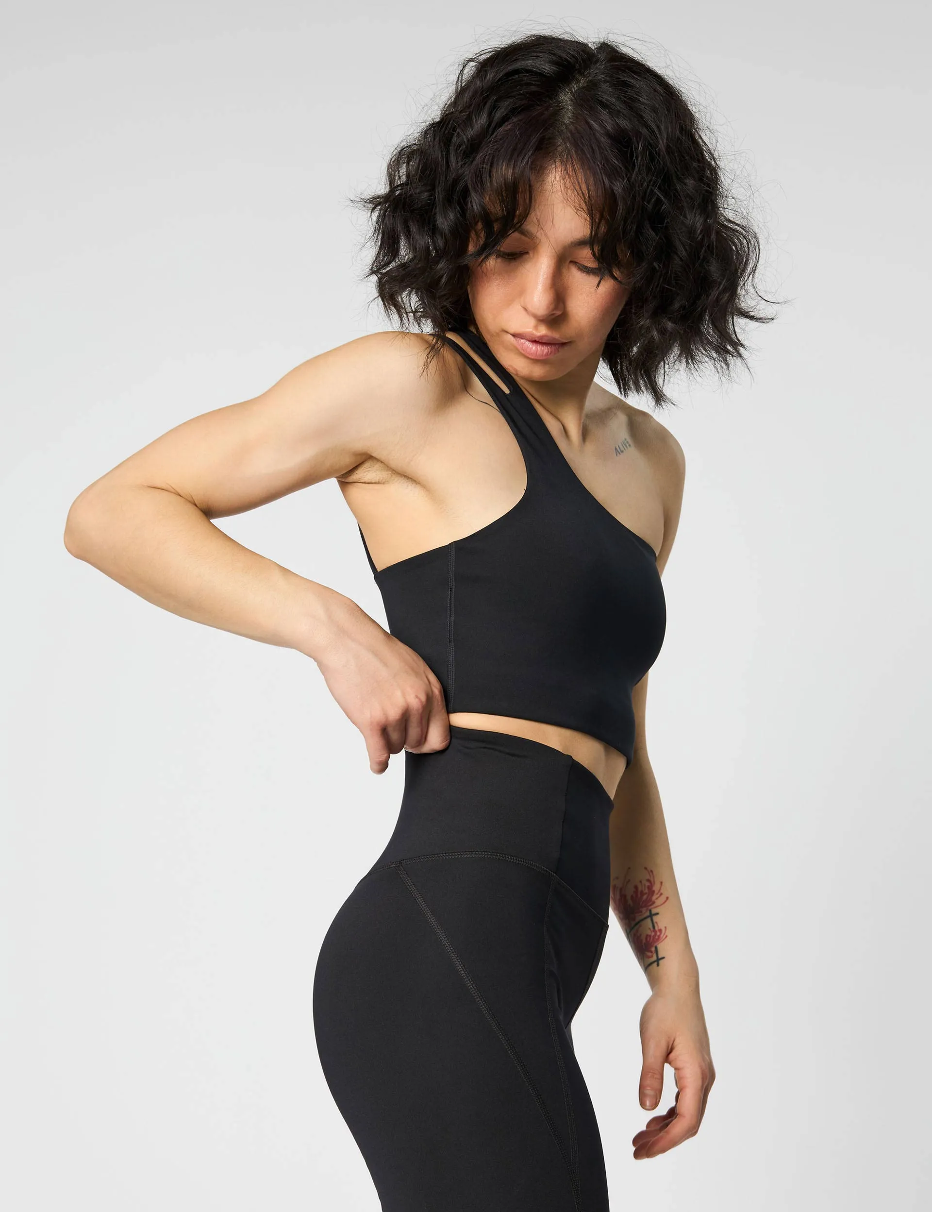 Uma One Shoulder Bra - Black