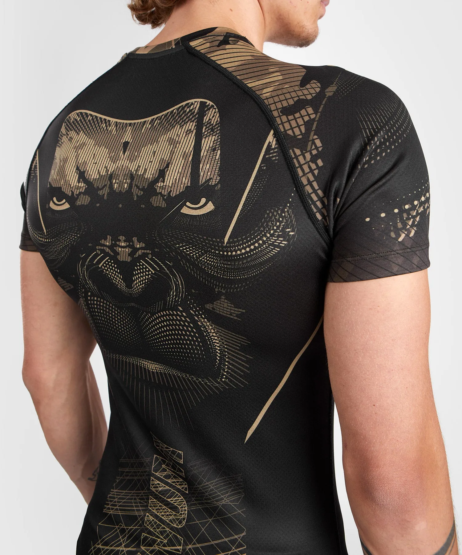 Venum Gorilla Jungle Rashguard Short Sleeves - Black/Sand