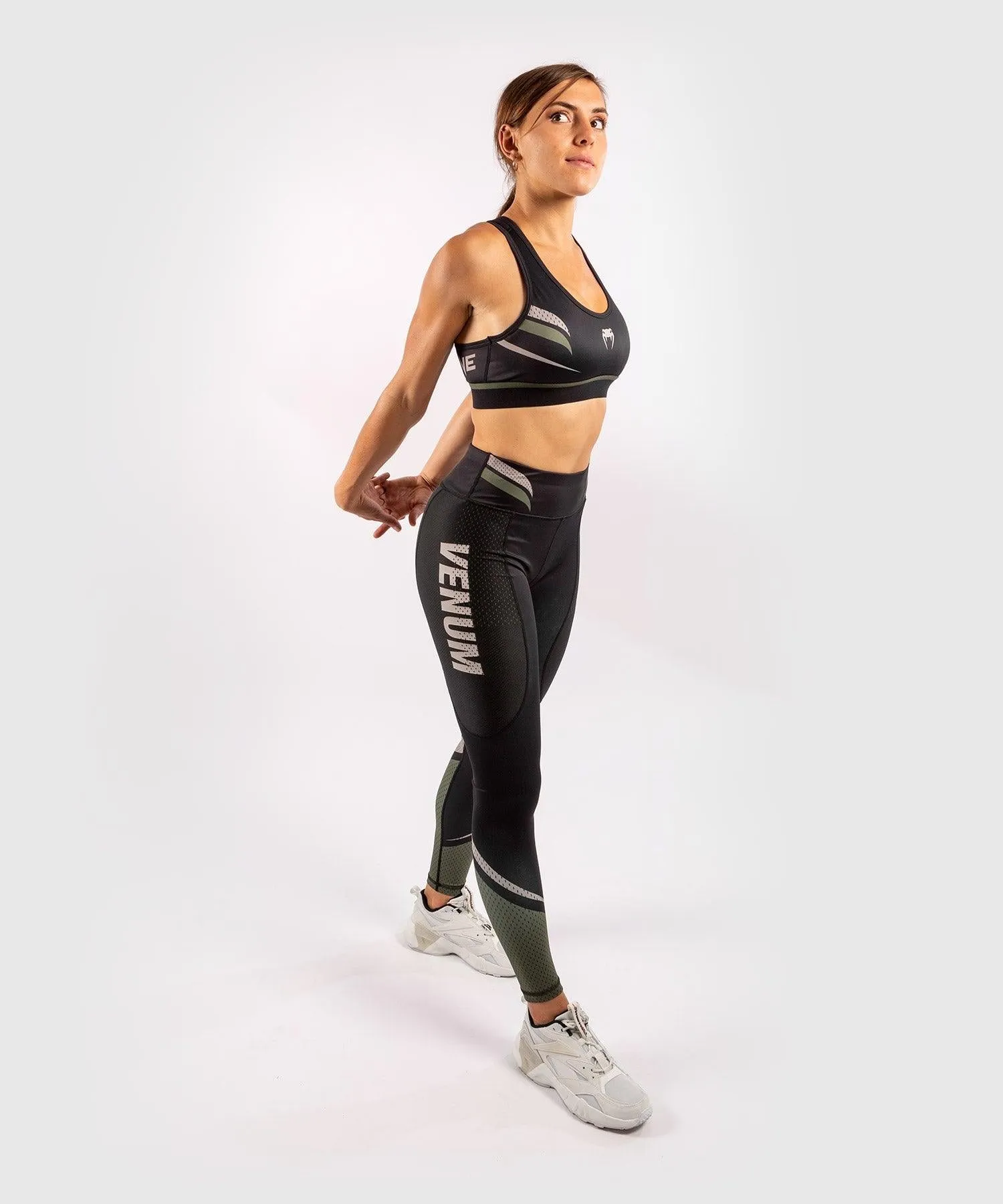 Venum ONE FC Impact Sport Bra - Black/Khaki