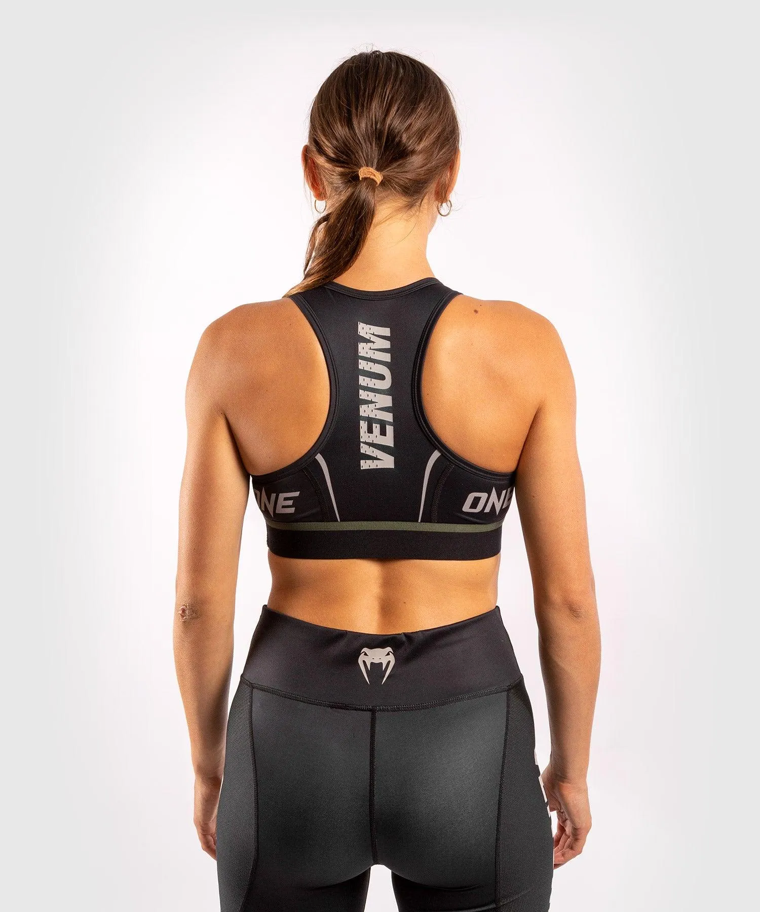 Venum ONE FC Impact Sport Bra - Black/Khaki