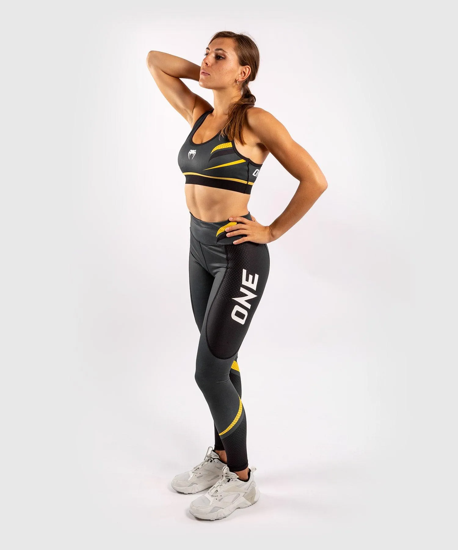 Venum ONE FC Impact Sport Bra - Grey/Yellow