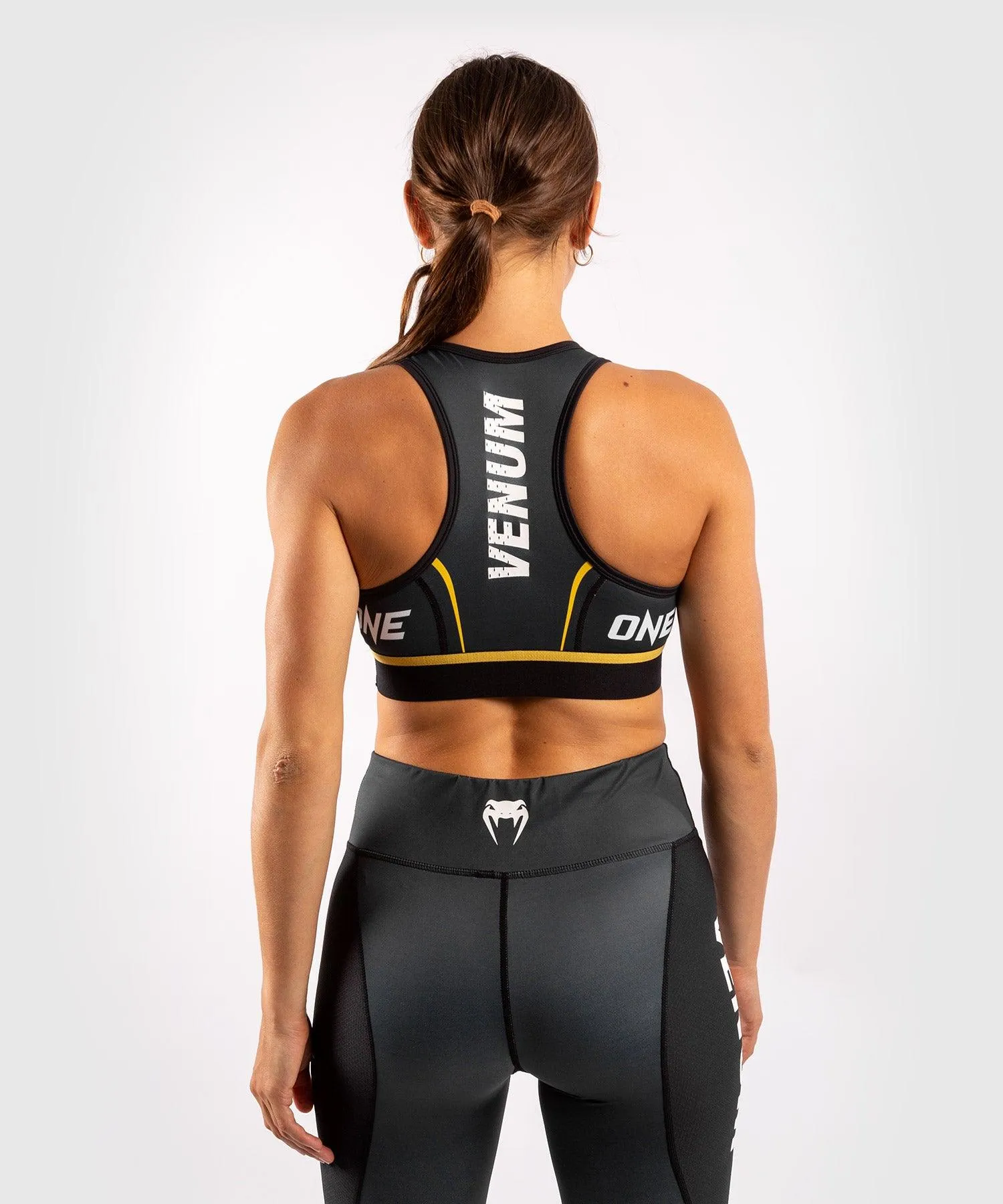 Venum ONE FC Impact Sport Bra - Grey/Yellow