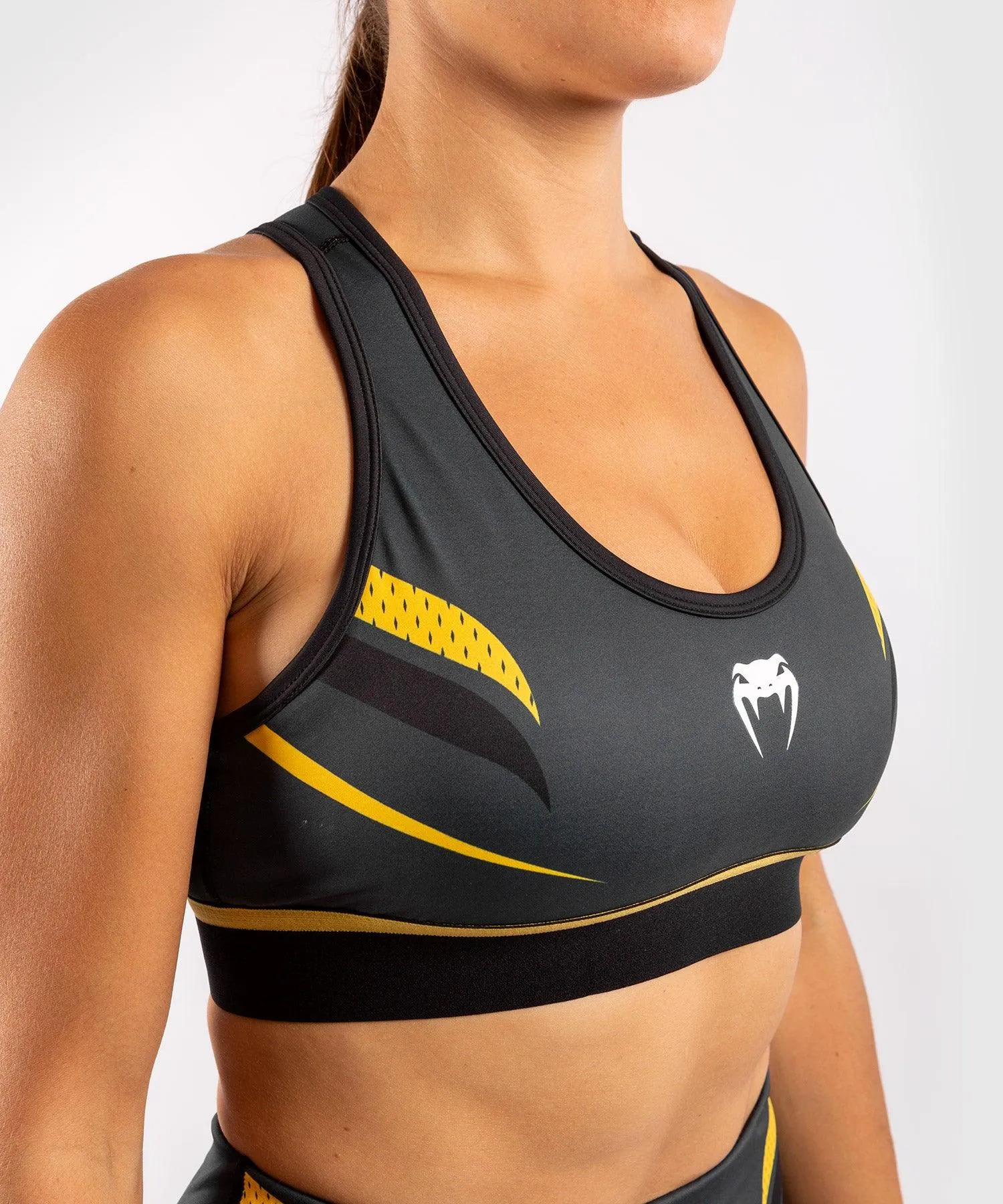 Venum ONE FC Impact Sport Bra - Grey/Yellow
