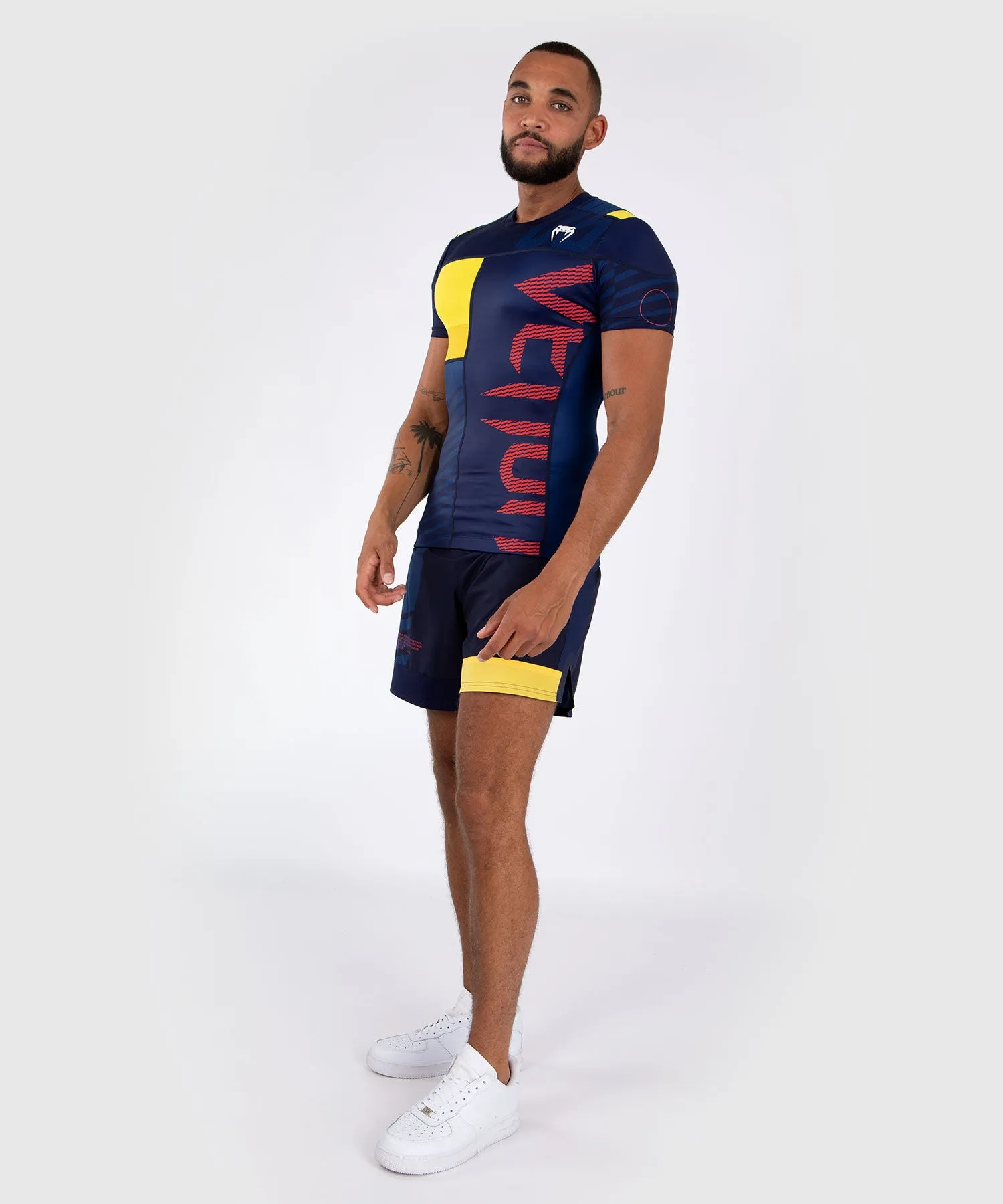 Venum Sport 05 Rashguard Short Sleeves - Blue/Yellow