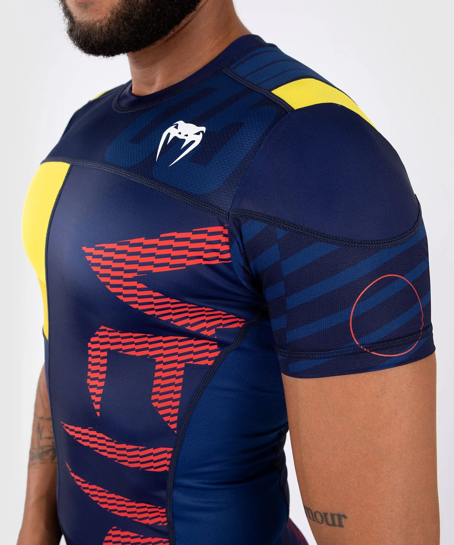 Venum Sport 05 Rashguard Short Sleeves - Blue/Yellow
