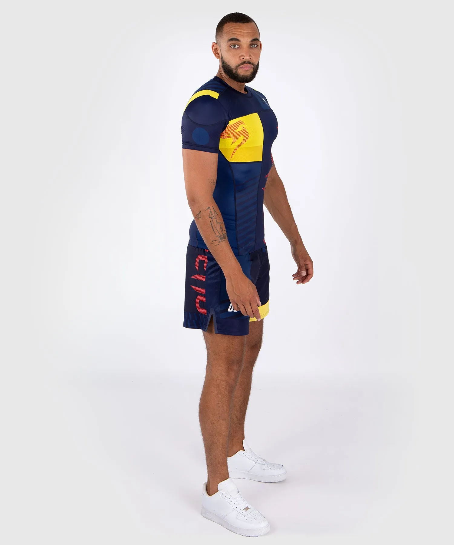Venum Sport 05 Rashguard Short Sleeves - Blue/Yellow