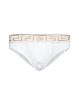 Versace Greca Pattern Print Two-Pack Briefs