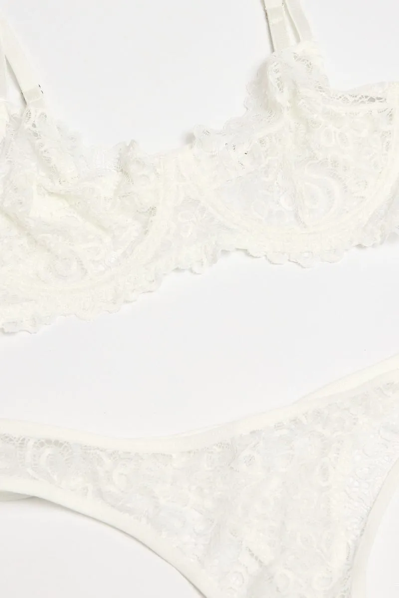 White Lace Lingerie Set