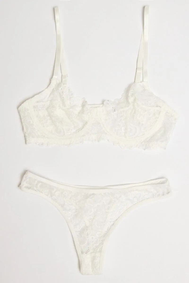White Lace Lingerie Set