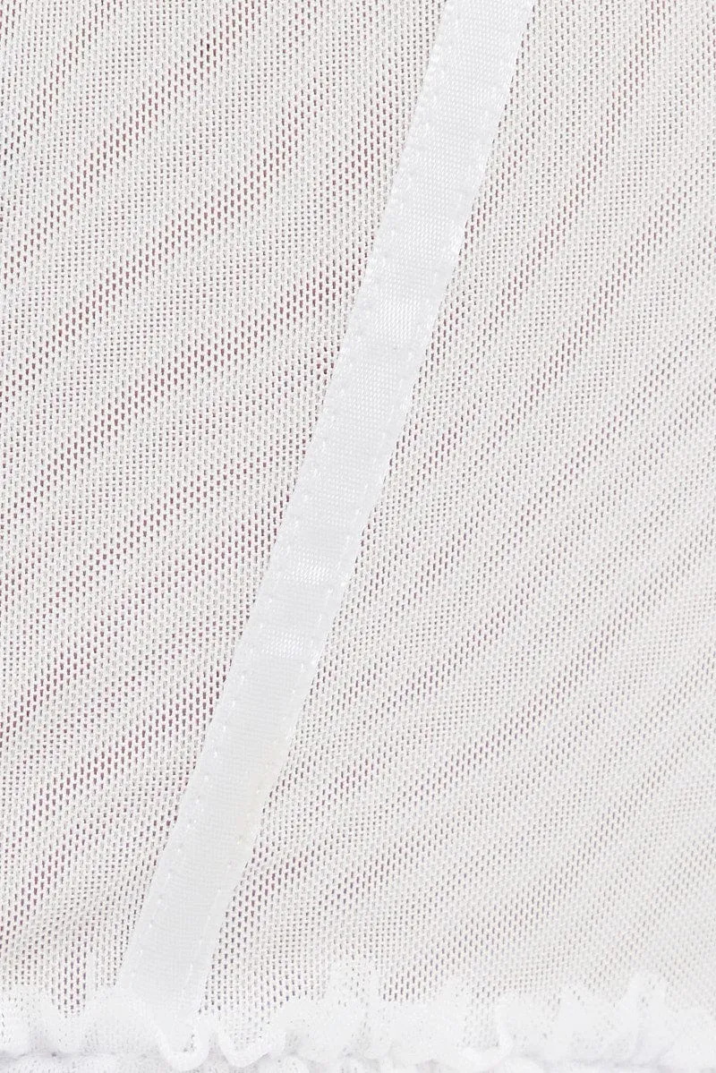 White Mesh Corset Top Lingerie
