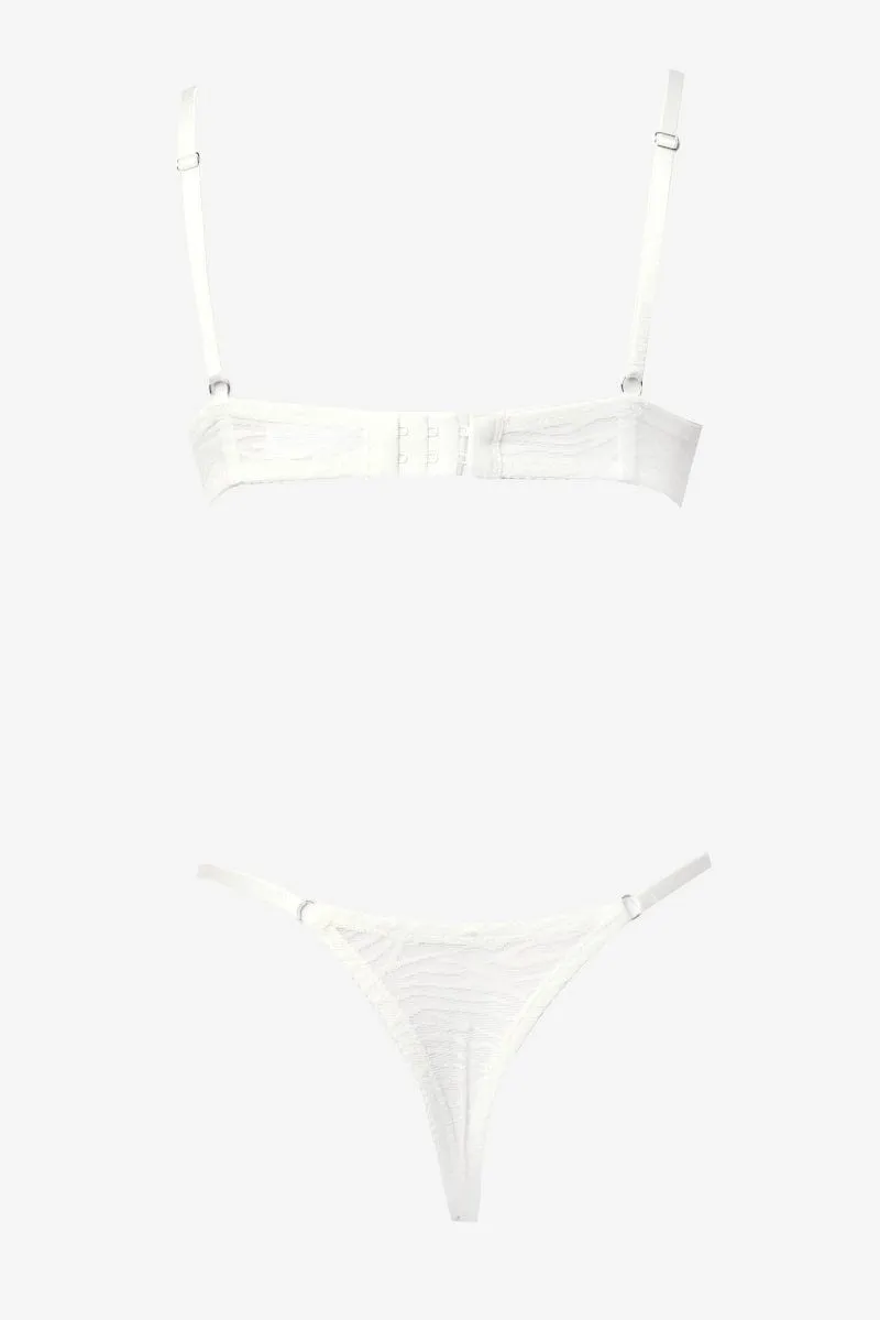 White Mesh Lingerie Set