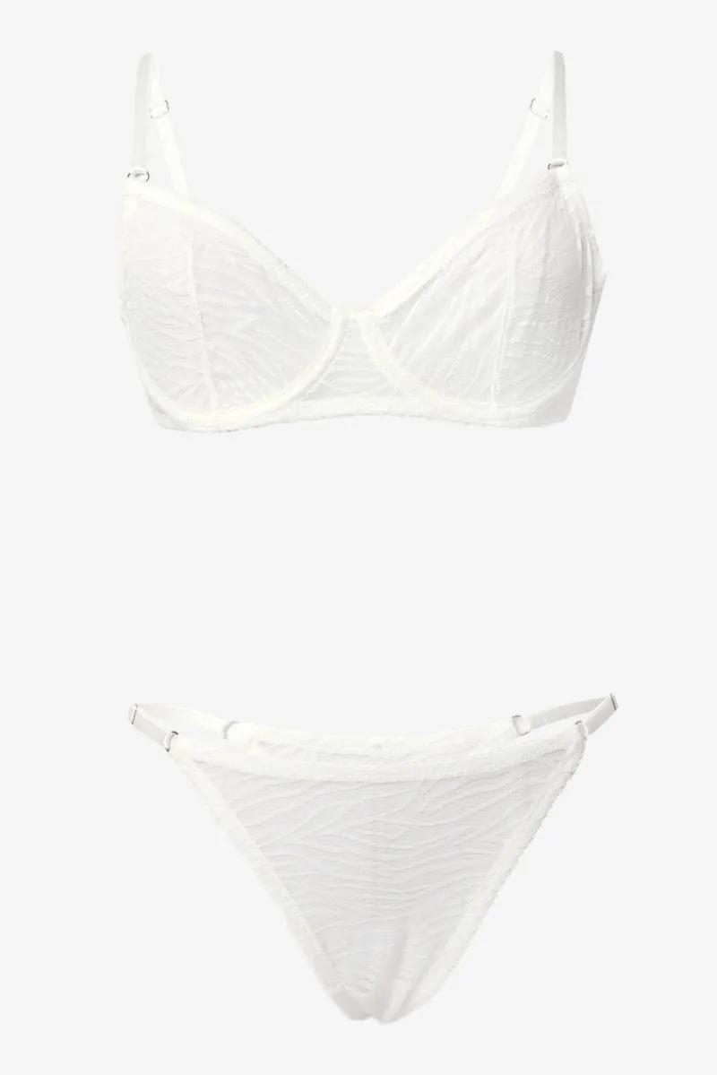 White Mesh Lingerie Set