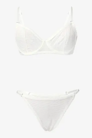 White Mesh Lingerie Set