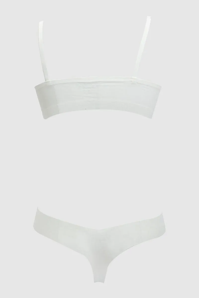 White No Wired Lingerie Set