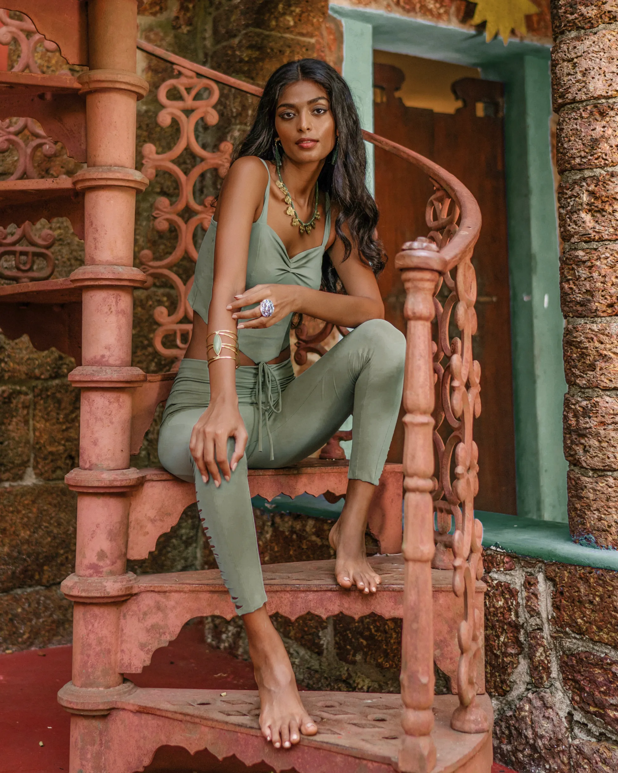Wholesale - "NILAYA" Yoga Leggings For Women In Mint Green