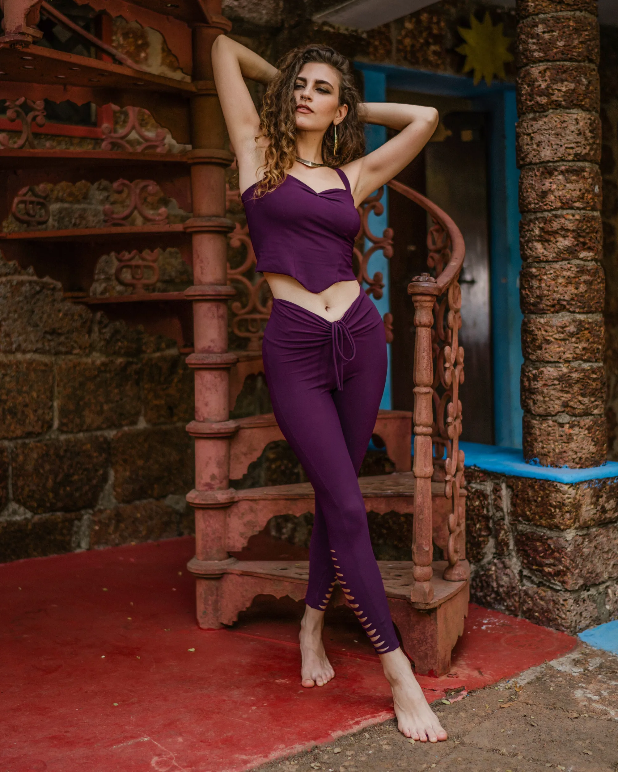 Wholesale - "NILAYA" Yoga Leggings For Women In Purple