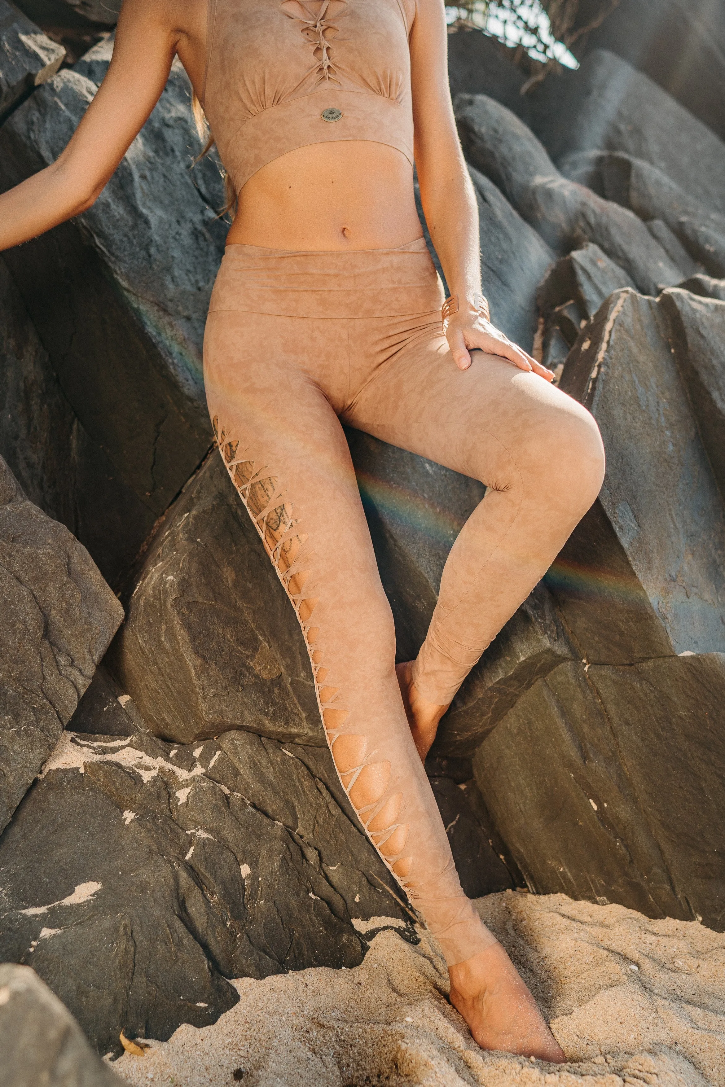 Yoga Leggings For Women In Shabby Beige